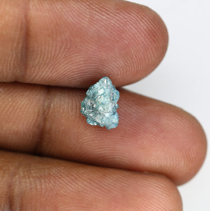 Raw Irregular Shape 2.26 CT Rough Blue Uncut Diamond For Promise Ring - JayKrishna Diamond