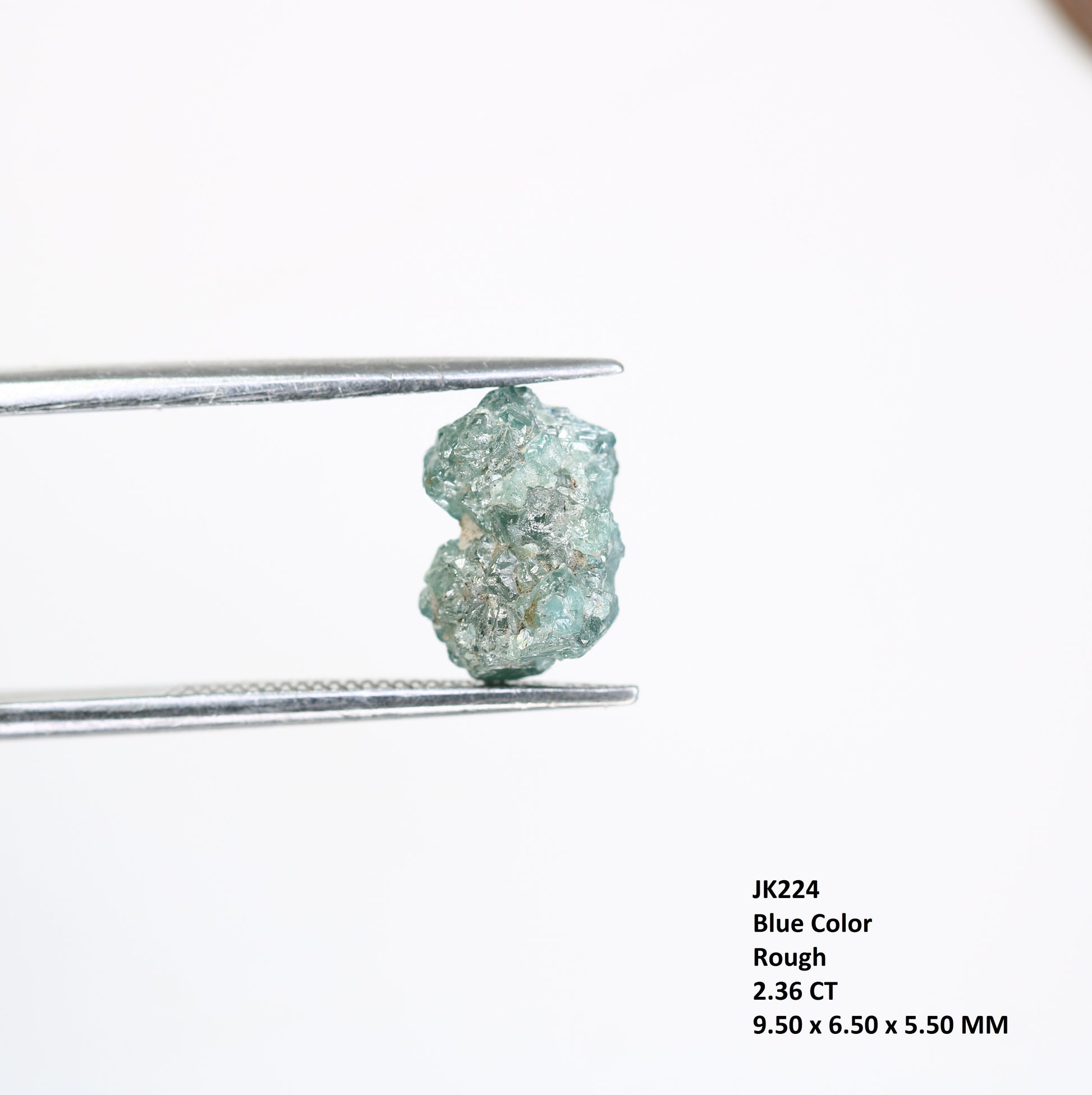 Uncut Irregular Shape 2.36 CT Blue Rough Raw Diamond For Statement Ring - JayKrishna Diamond