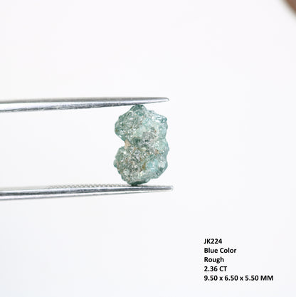 Uncut Irregular Shape 2.36 CT Blue Rough Raw Diamond For Statement Ring - JayKrishna Diamond