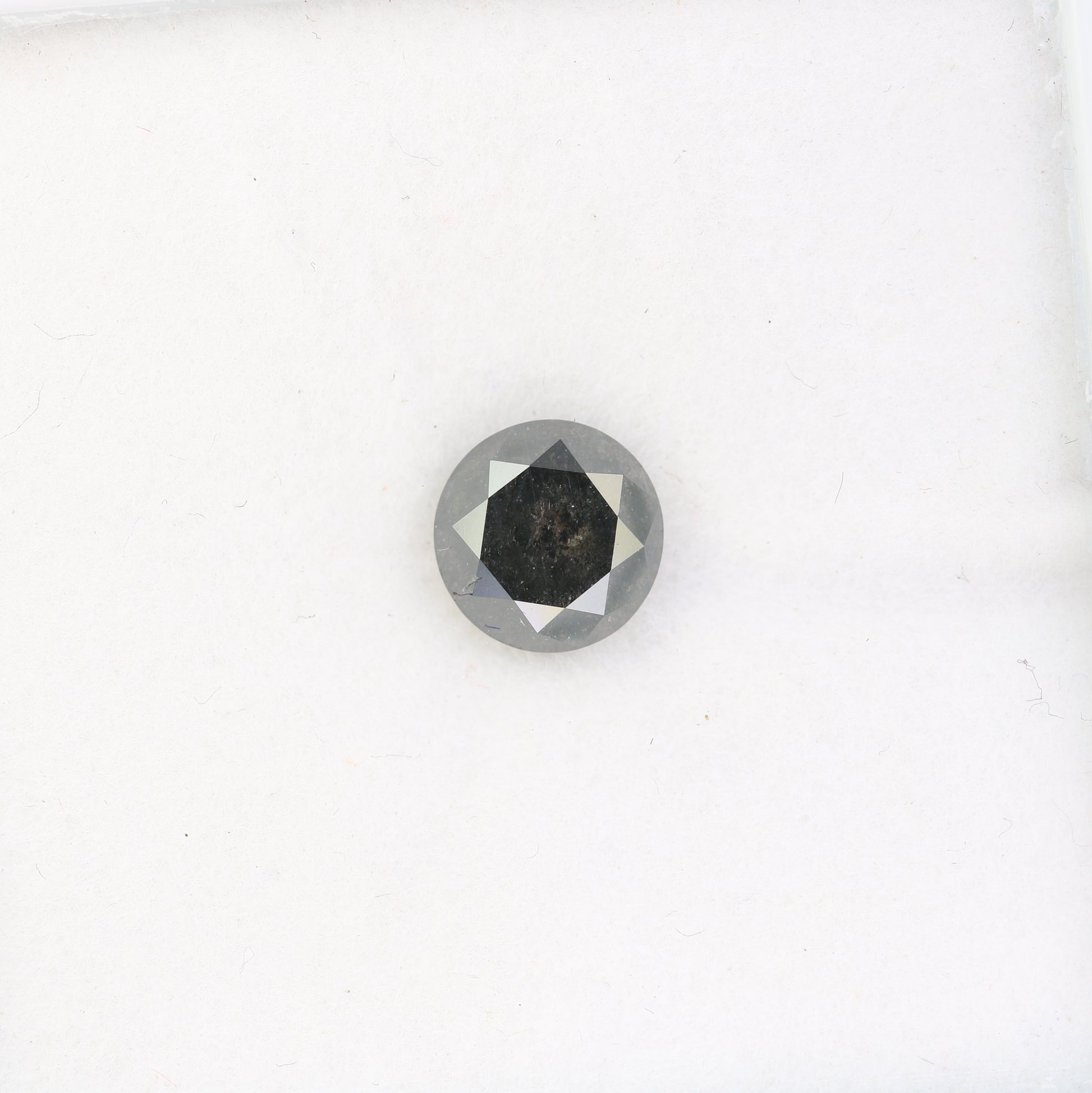 Natural Black Diamond 1.26 Carat Salt And Pepper Round Brilliant Cut Diamond - JayKrishna Diamond