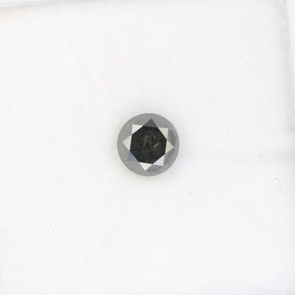 Natural Black Diamond 1.26 Carat Salt And Pepper Round Brilliant Cut Diamond - JayKrishna Diamond