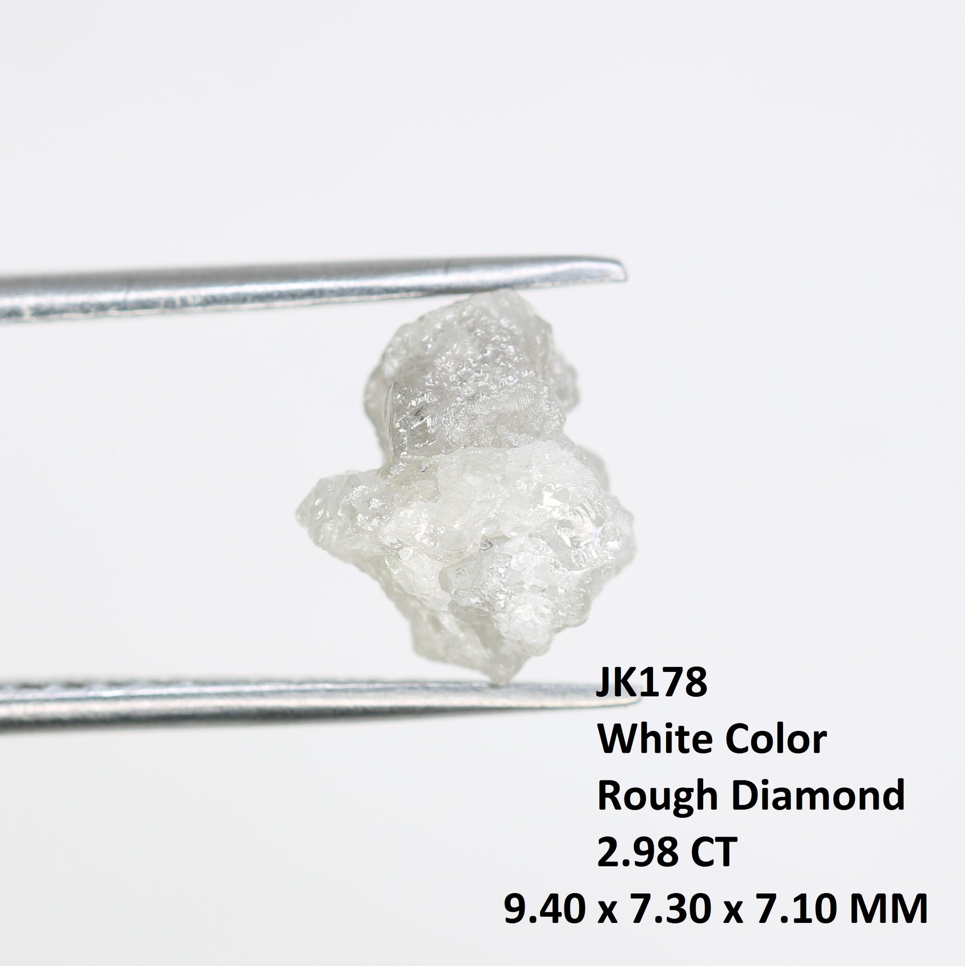 2.98 CT Rough White Irregular Cut Raw Natural Diamond For Engagement Ring - JayKrishna Diamond