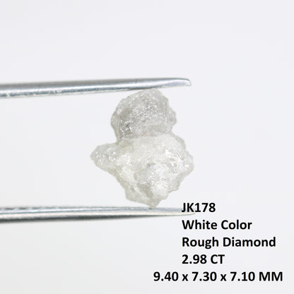 2.98 CT Rough White Irregular Cut Raw Natural Diamond For Engagement Ring - JayKrishna Diamond