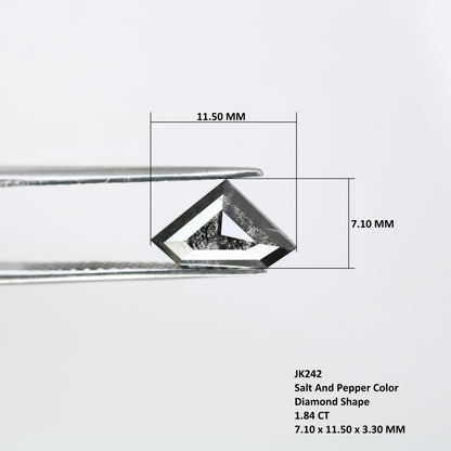 1.84 CT Diamond Cut 7.10 MM Salt And Pepper Diamond For Engagement Ring - JayKrishna Diamond