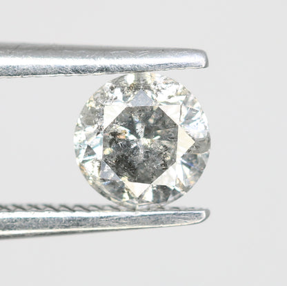 Salt And Pepper Diamond Ring 0.44 Carat Natural Round Brilliant Cut Diamond - JayKrishna Diamond