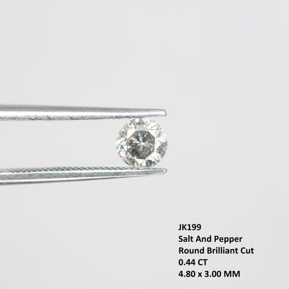 Salt And Pepper Diamond Ring 0.44 Carat Natural Round Brilliant Cut Diamond - JayKrishna Diamond
