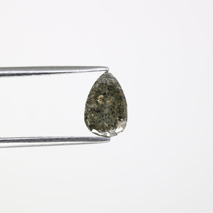 1.13 CT 7.80 MM Pear Shape Salt And Pepper Diamond For Engagement Ring - JayKrishna Diamond
