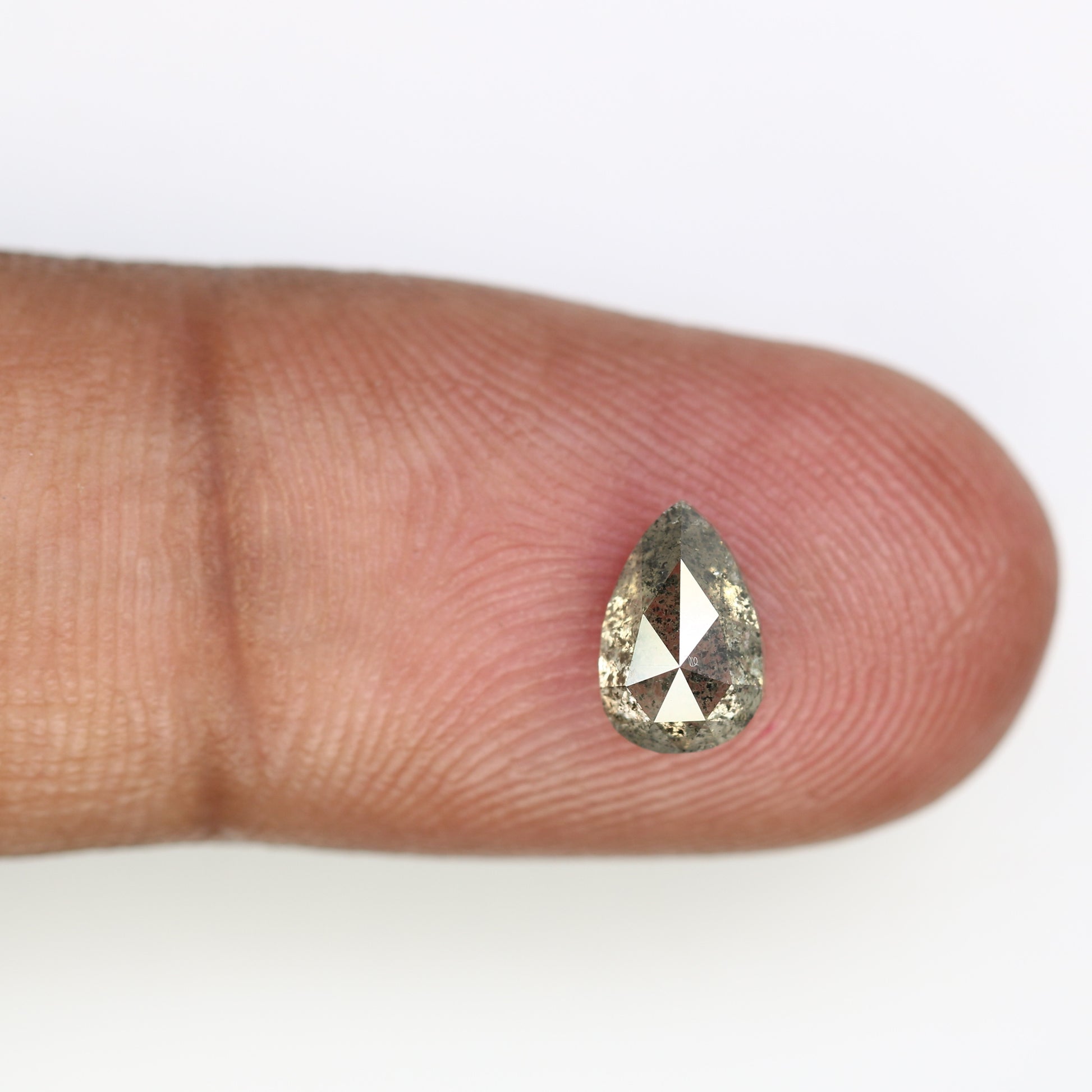 1.13 CT 7.80 MM Pear Shape Salt And Pepper Diamond For Engagement Ring - JayKrishna Diamond