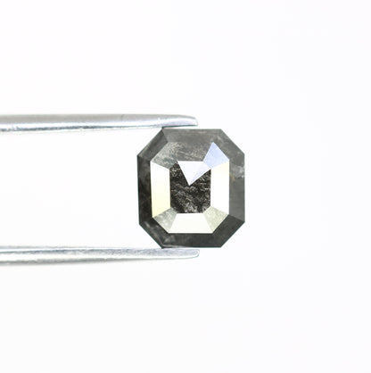 1.39 Carat Emerald Shape 6.80 MM Salt And Pepper Diamond For Galaxy Ring - JayKrishna Diamond