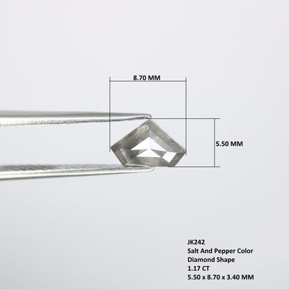 1.17 CT 5.50 MM Diamond Cut Salt And Pepper Diamond For Engagement Ring - JayKrishna Diamond