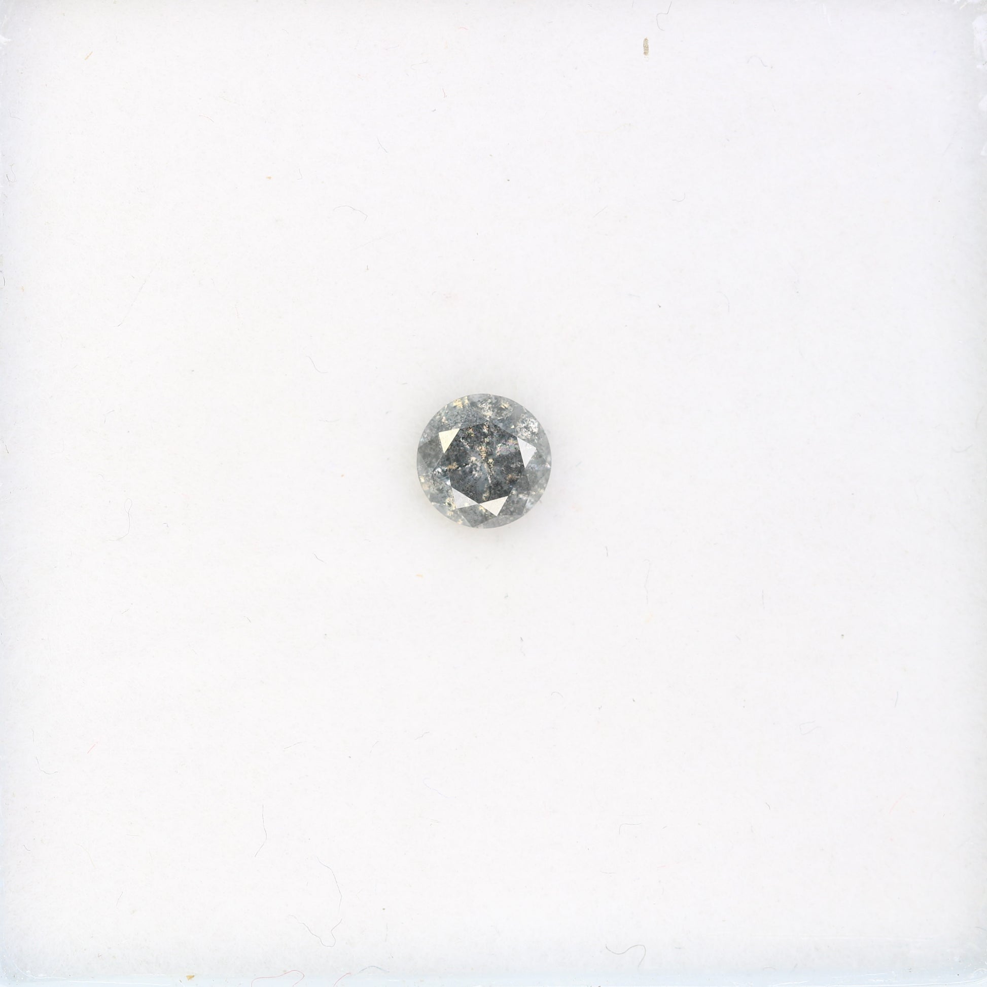 Round Brilliant Cut Diamond 0.39 Carat Natural Loose Salt And Pepper Diamond - JayKrishna Diamond