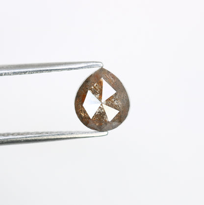 1.38 CT 7.30 MM Salt And Pepper Pear Shaped Diamond For Engagement Ring - JayKrishna Diamond