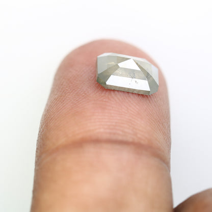 1.79 CT 8.40 MM Grey Emerald Shape Diamond For Engagement Ring - JayKrishna Diamond