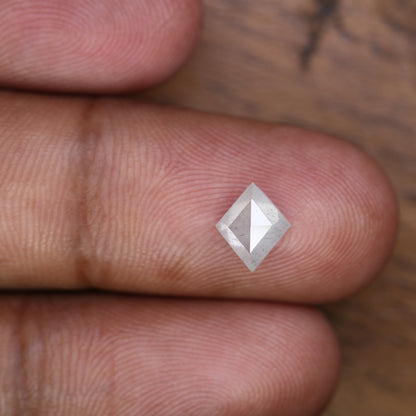 1.09 Carat Kite Cut 8.20 MM Natural Salt And Pepper Diamond For Wedding Ring - JayKrishna Diamond