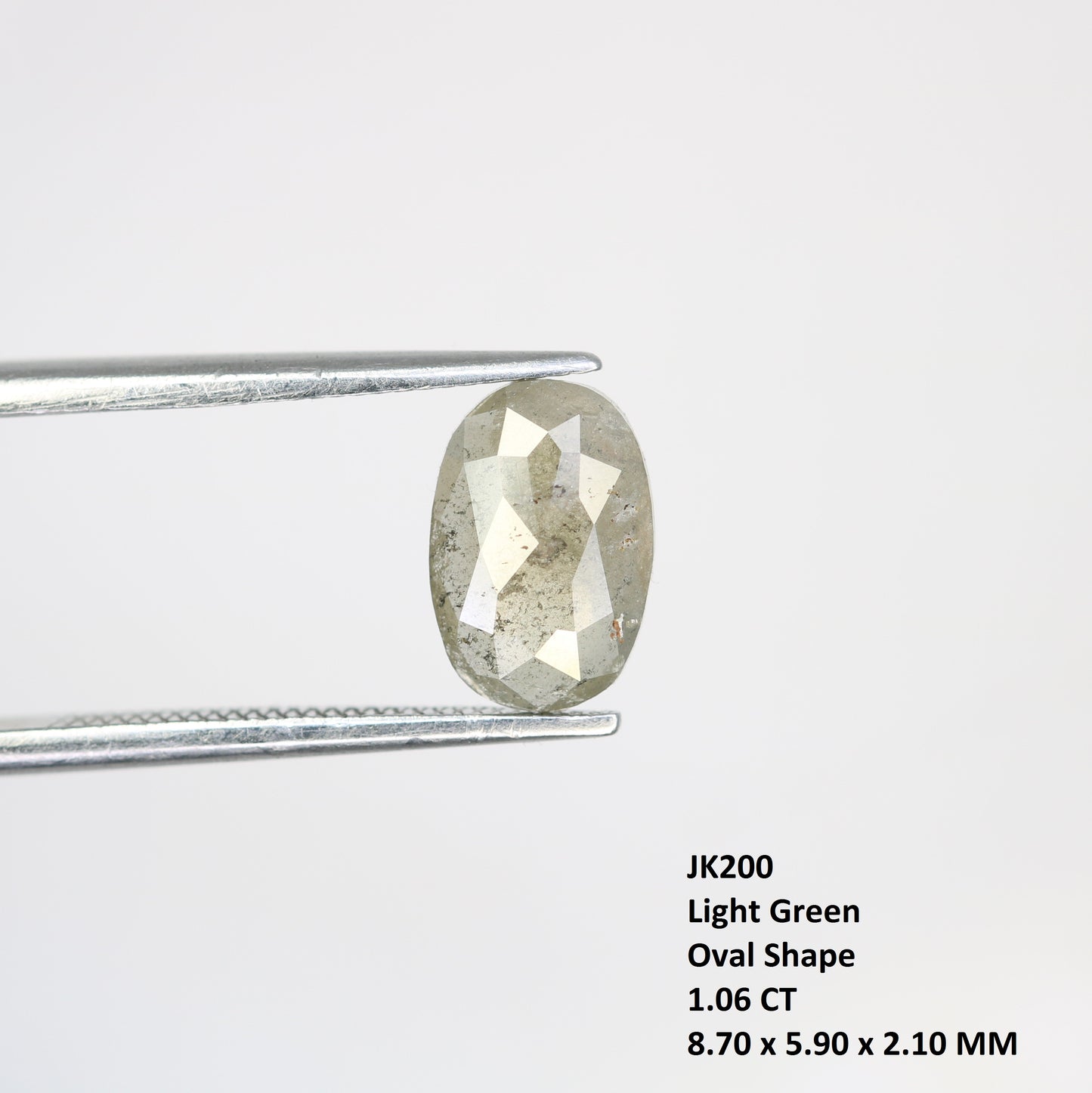 1.06 CT Natural Oval Shape Light Green Diamond For Engagement Ring - JayKrishna Diamond