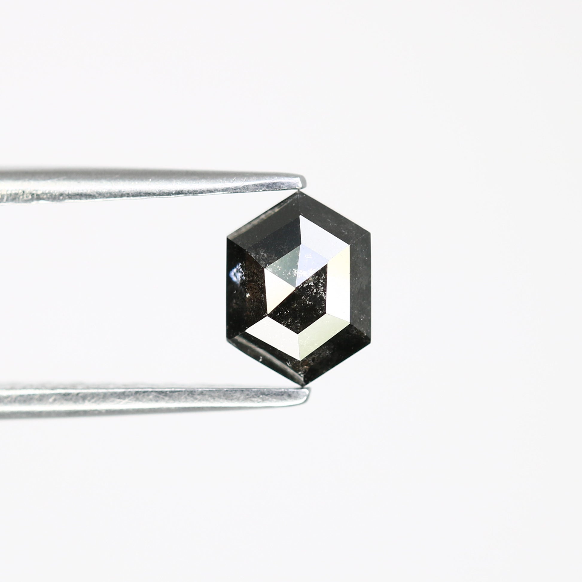0.78 Carat Hexagon Cut 6.70 MM Loose Salt And Pepper Diamond For Engagement Ring - JayKrishna Diamond