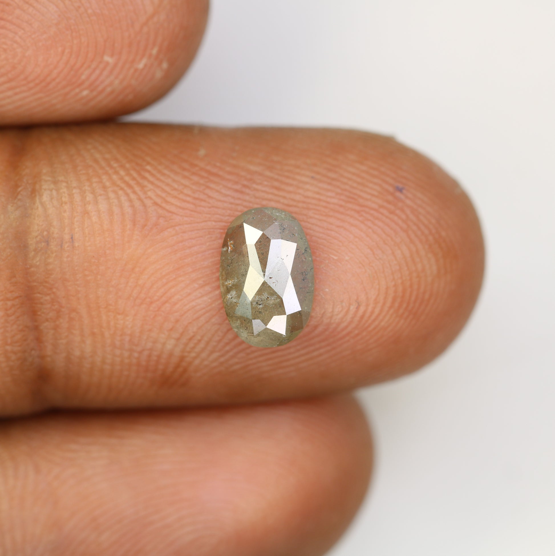 1.06 CT Natural Oval Shape Light Green Diamond For Engagement Ring - JayKrishna Diamond