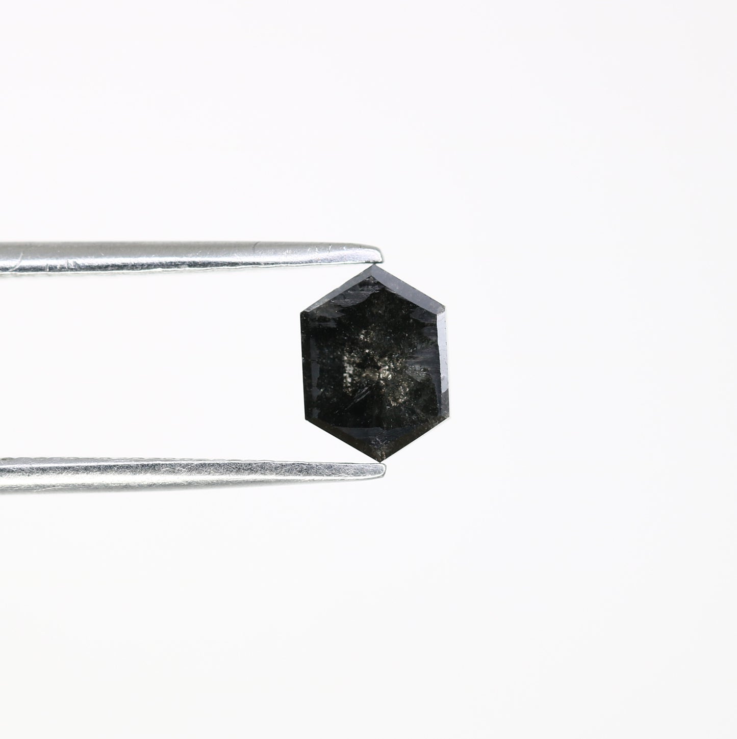 0.78 Carat Hexagon Cut 6.70 MM Loose Salt And Pepper Diamond For Engagement Ring - JayKrishna Diamond