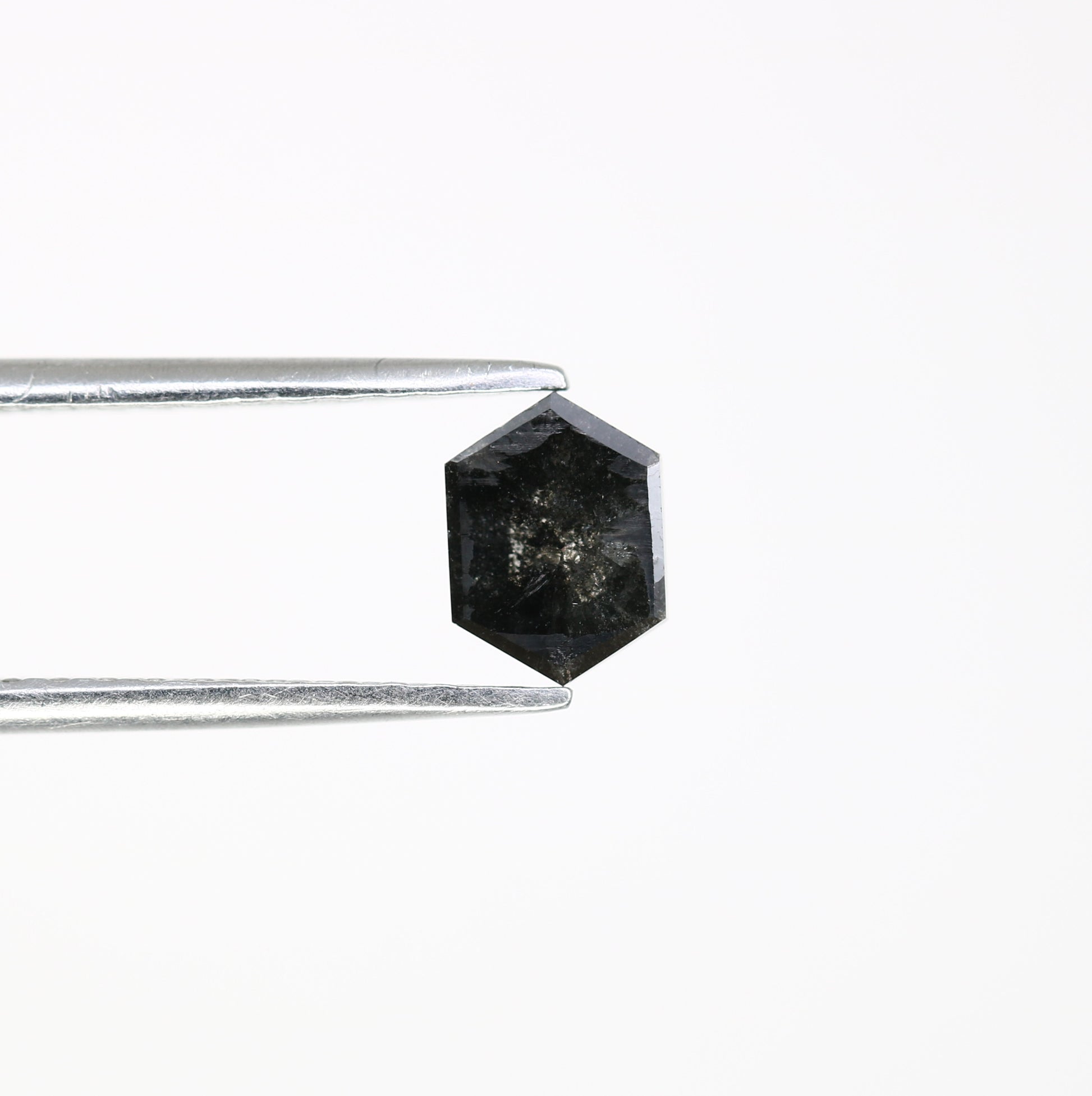 0.78 Carat Hexagon Cut 6.70 MM Loose Salt And Pepper Diamond For Engagement Ring - JayKrishna Diamond
