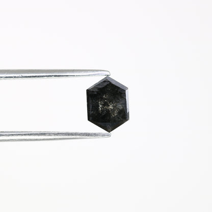 0.78 Carat Hexagon Cut 6.70 MM Loose Salt And Pepper Diamond For Engagement Ring - JayKrishna Diamond
