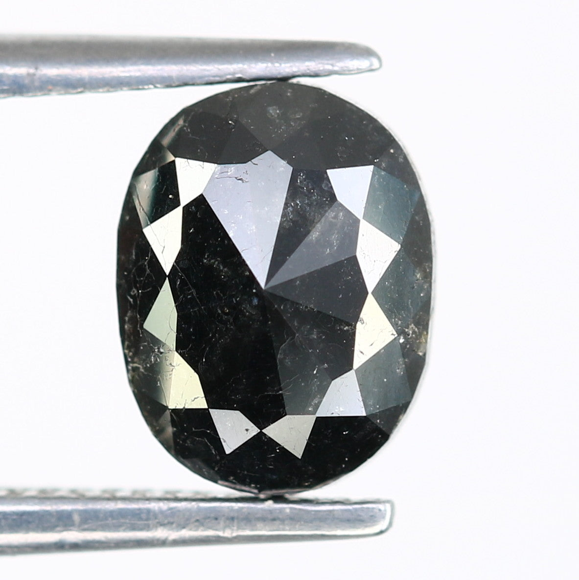 1.03 Carat Oval Cut Diamond Natural Salt And Pepper Diamond For Engagement Ring - JayKrishna Diamond