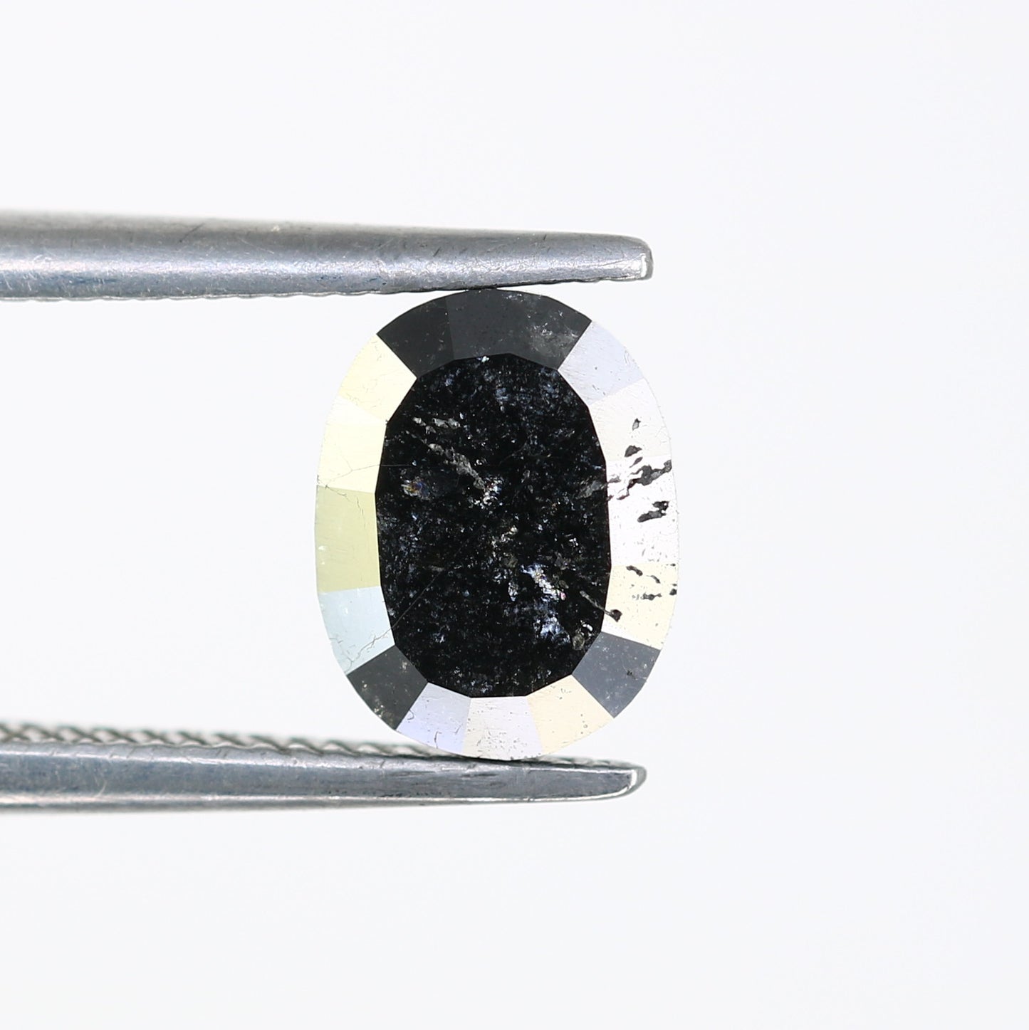 1.03 Carat Oval Cut Diamond Natural Salt And Pepper Diamond For Engagement Ring - JayKrishna Diamond