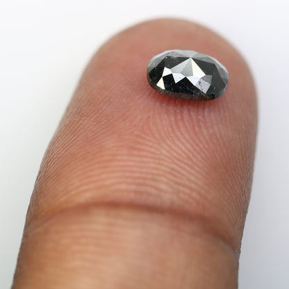 1.03 Carat Oval Cut Diamond Natural Salt And Pepper Diamond For Engagement Ring - JayKrishna Diamond