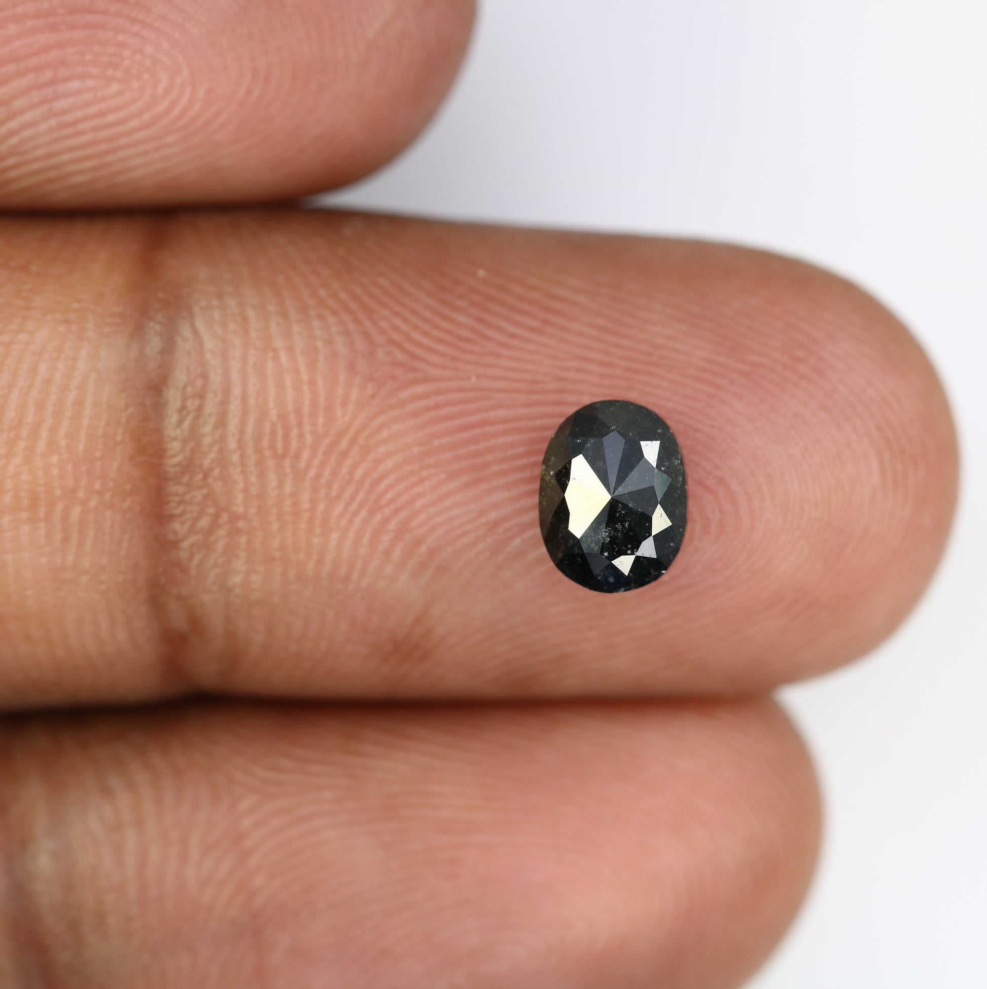 1.03 Carat Oval Cut Diamond Natural Salt And Pepper Diamond For Engagement Ring - JayKrishna Diamond