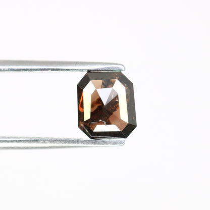 0.90 CT Dark Brown Emerald Shape Natural 6.00 MM Diamond For Statement Ring - JayKrishna Diamond