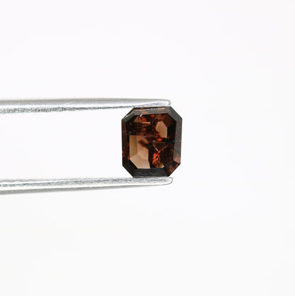 0.90 CT Dark Brown Emerald Shape Natural 6.00 MM Diamond For Statement Ring - JayKrishna Diamond