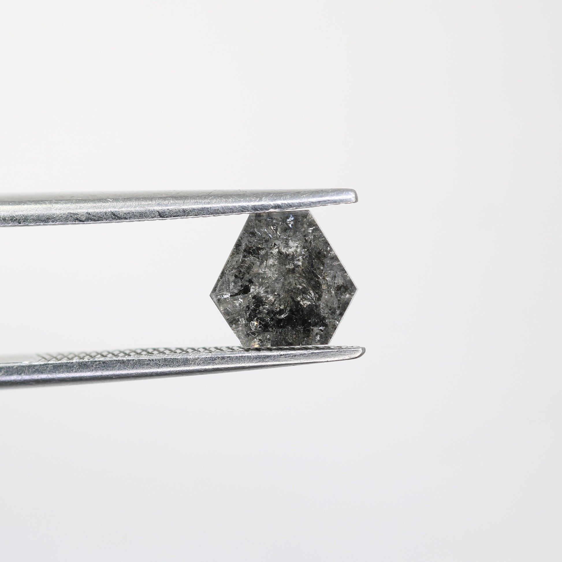 0.92 CT Triangle Shape Salt And Pepper Natural Diamond For Engagement Ring - JayKrishna Diamond