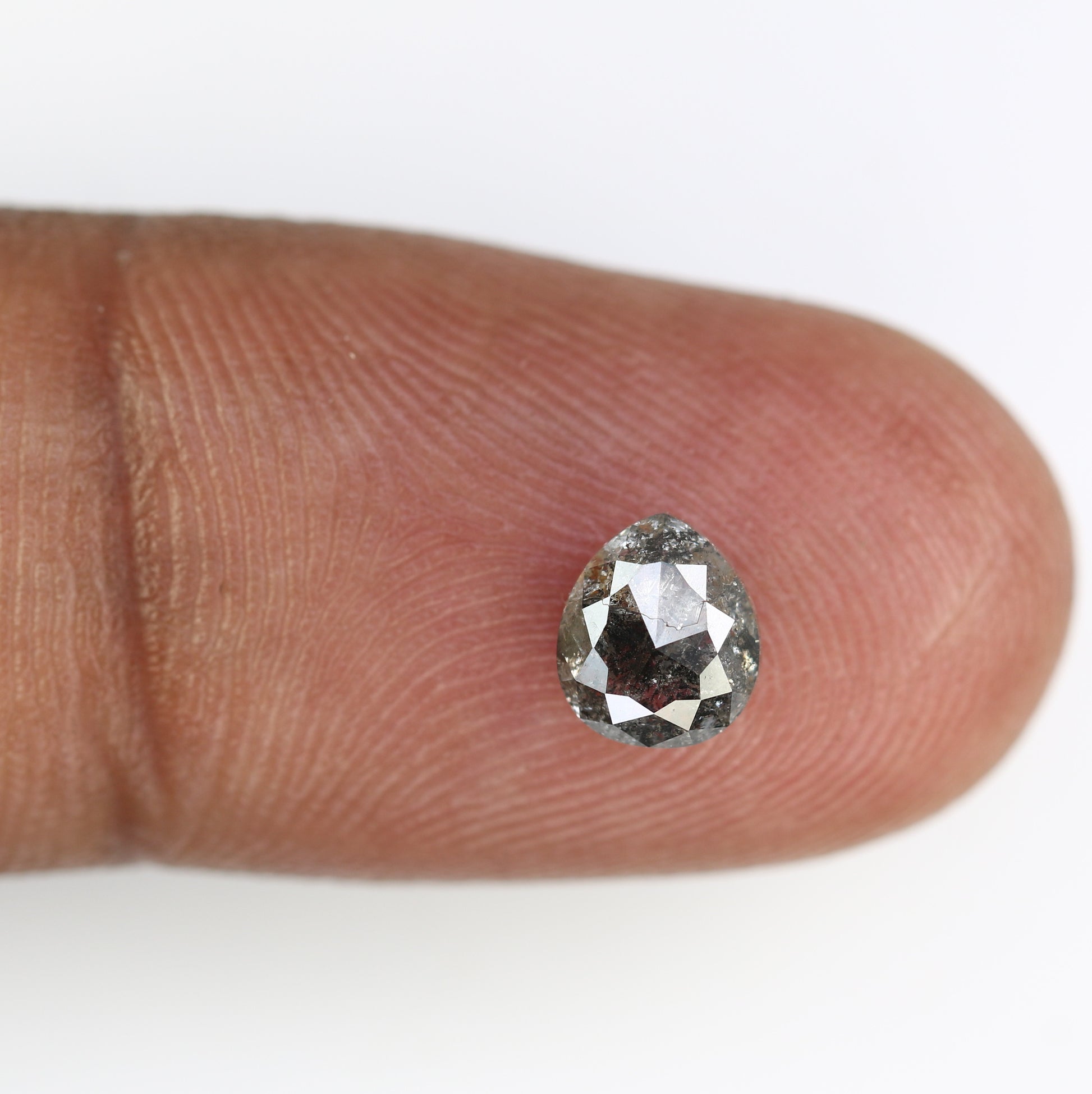 1.15 Carat Pear Shaped Natural Loose Salt And Pepper Diamond For Galaxy Ring - JayKrishna Diamond