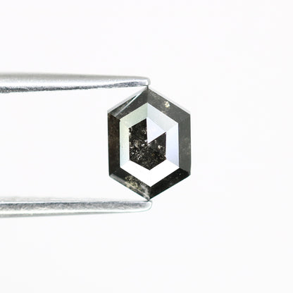 0.78 CT Salt And Pepper 6.60 MM Elongated Hexagon Shape Diamond For Engagement Ring - JayKrishna Diamond
