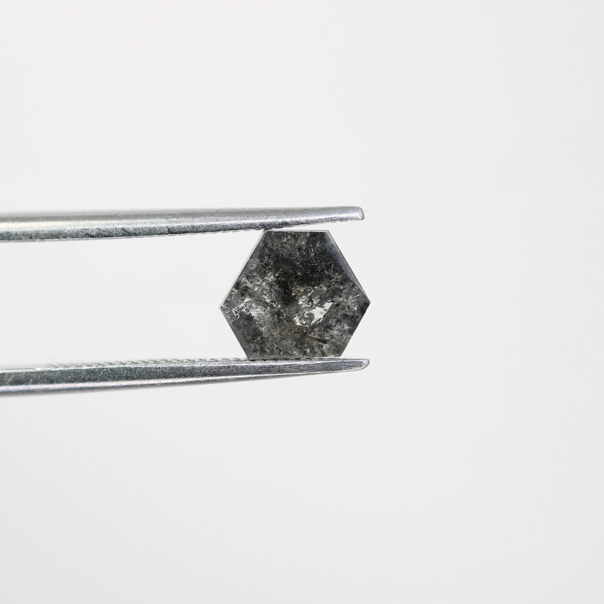 1.00 CT Salt And Pepper Natural Triangle Cut Diamond For Engagement Ring - JayKrishna Diamond