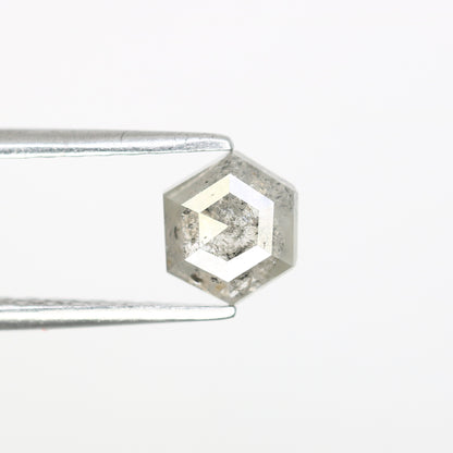 0.80 CT 6.00 MM Hexagon Cut Salt And Pepper Diamond For Promise Ring - JayKrishna Diamond