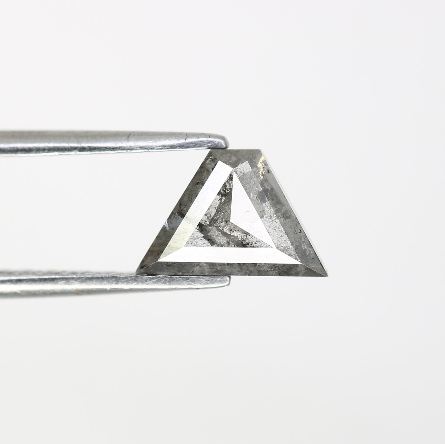 0.89 CT Triangle Shape Salt And Pepper 5.50 MM Diamond For Designer Diamond Ring - JayKrishna Diamond