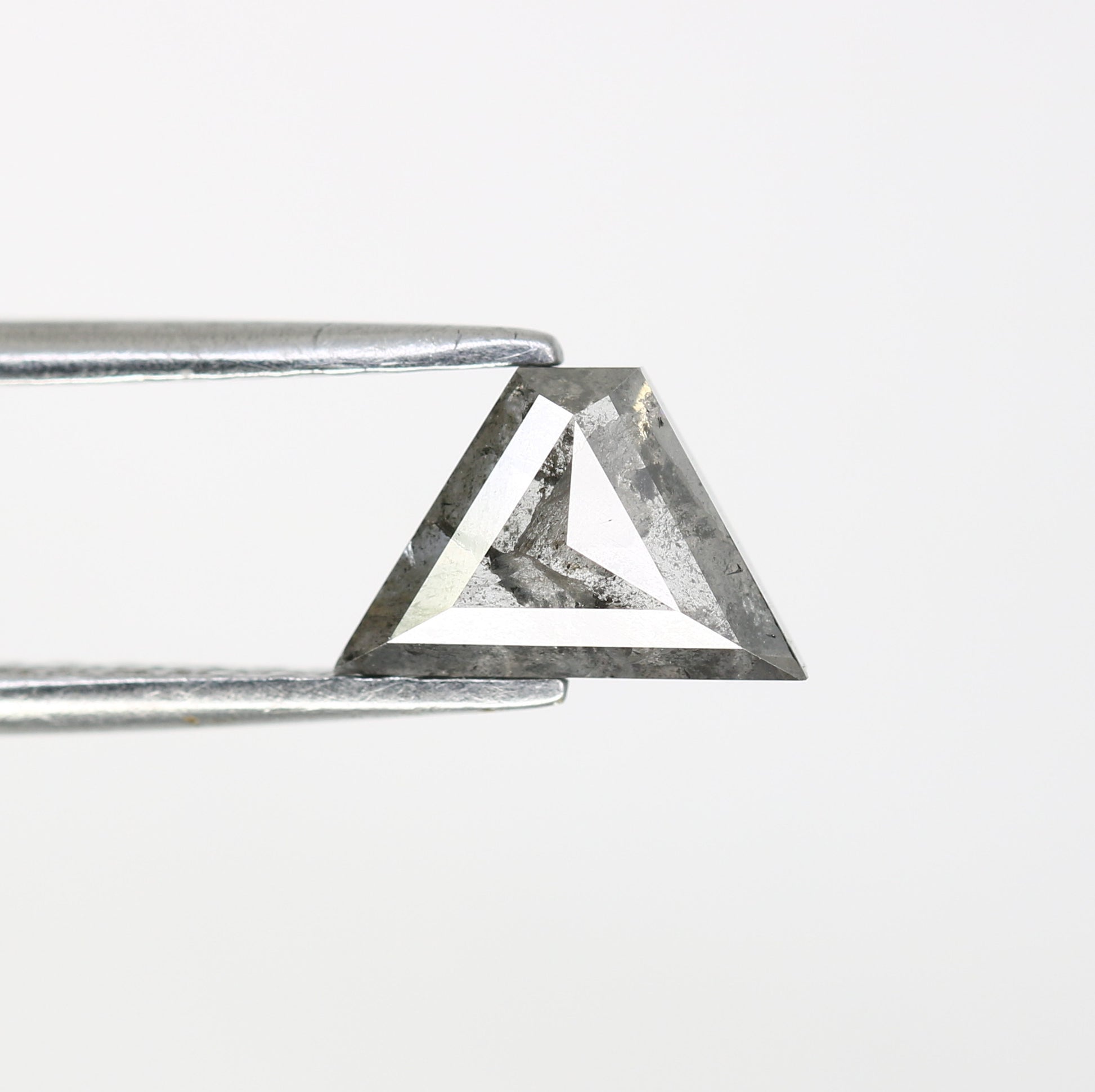 0.89 CT Triangle Shape Salt And Pepper 5.50 MM Diamond For Designer Diamond Ring - JayKrishna Diamond