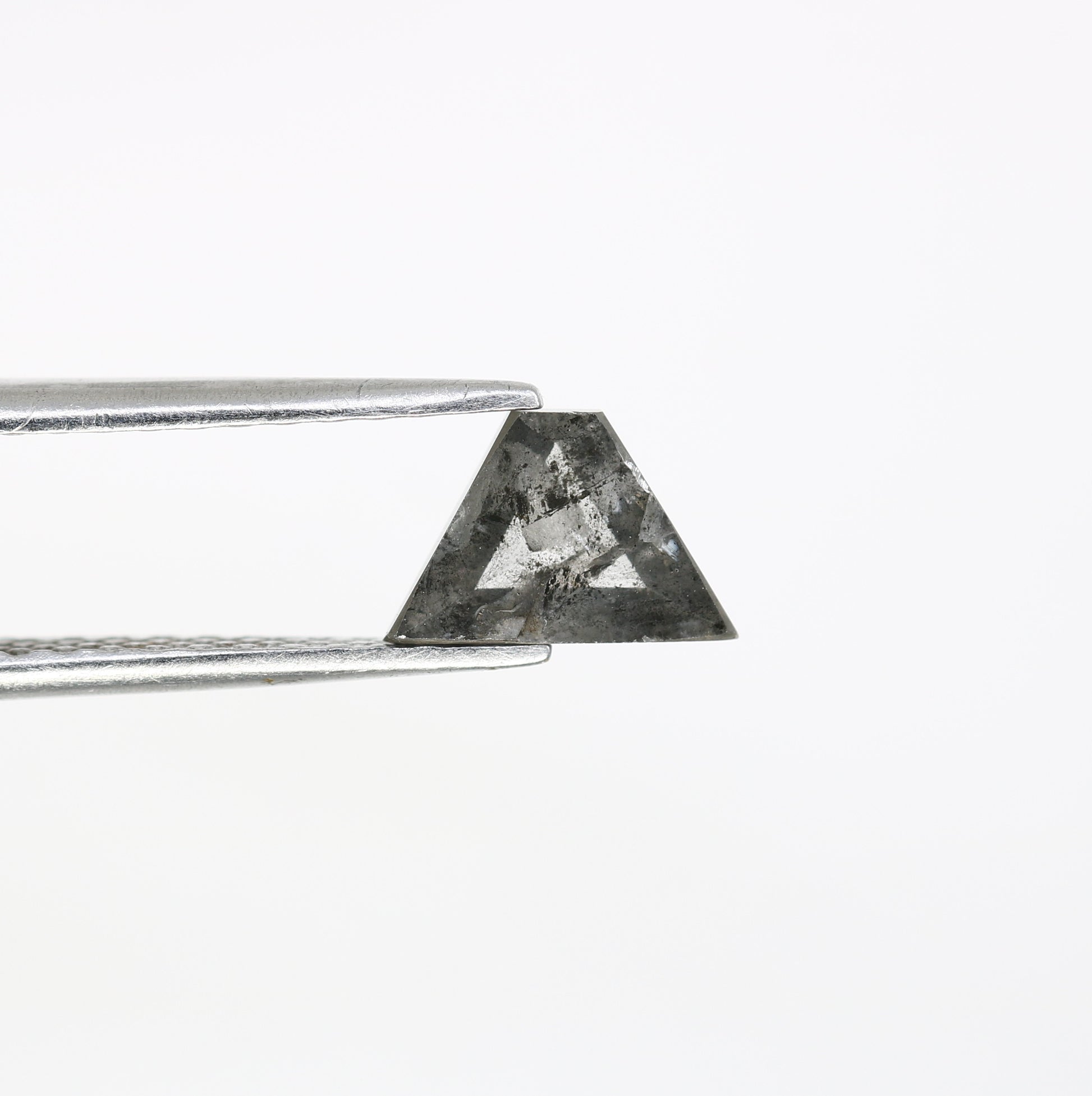 0.89 CT Triangle Shape Salt And Pepper 5.50 MM Diamond For Designer Diamond Ring - JayKrishna Diamond