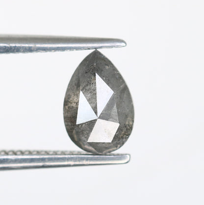 Salt And Pepper Diamond 0.69 CT Loose Natural Pear Diamond For Promise Ring - JayKrishna Diamond