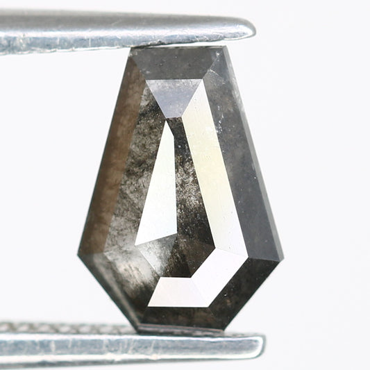 0.65 Carat Shield Shaped Salt and Pepper Loose Diamond for Galaxy Ring - Unique Gemstone for Celestial-Inspired Jewelry - JayKrishna Diamond