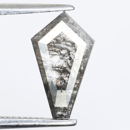 Salt And Pepper Diamond 0.73 Carat Loose Kite Shaped Diamond For Wedding - JayKrishna Diamond
