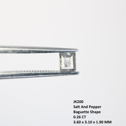 0.26 CT Baguette Shape Salt and Pepper Diamond – Perfect for Engagement Rings | Distinctive Salt and Pepper Diamond Jewelry - JayKrishna Diamond