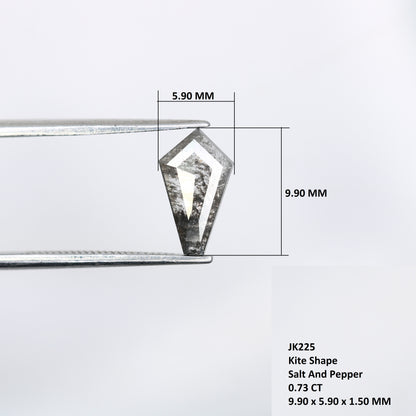 Salt And Pepper Diamond 0.73 Carat Loose Kite Shaped Diamond For Wedding - JayKrishna Diamond