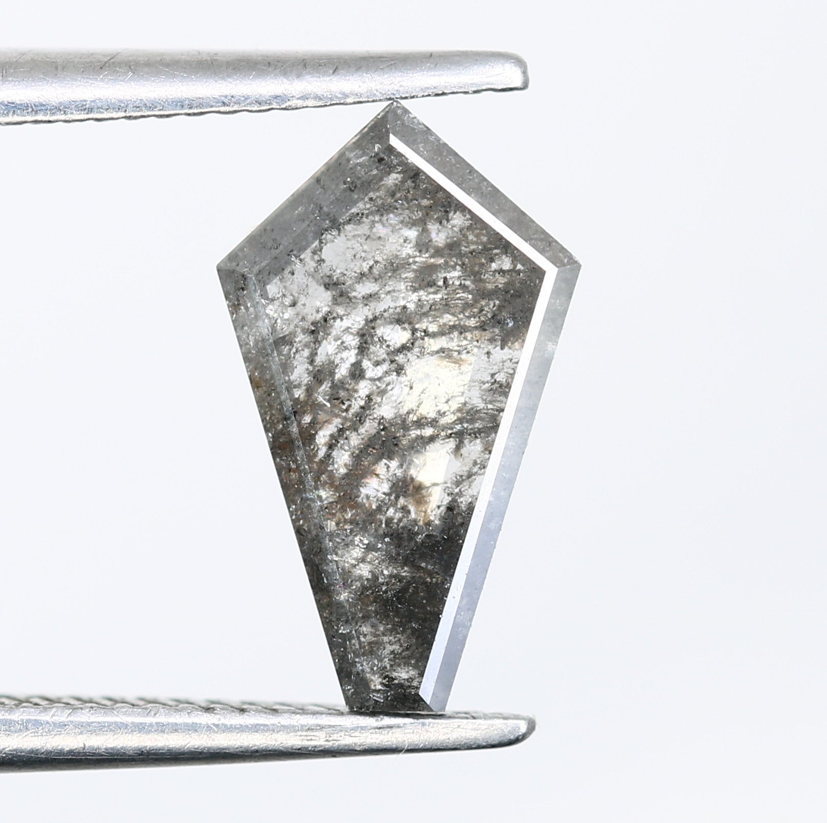 Salt And Pepper Diamond 0.73 Carat Loose Kite Shaped Diamond For Wedding - JayKrishna Diamond