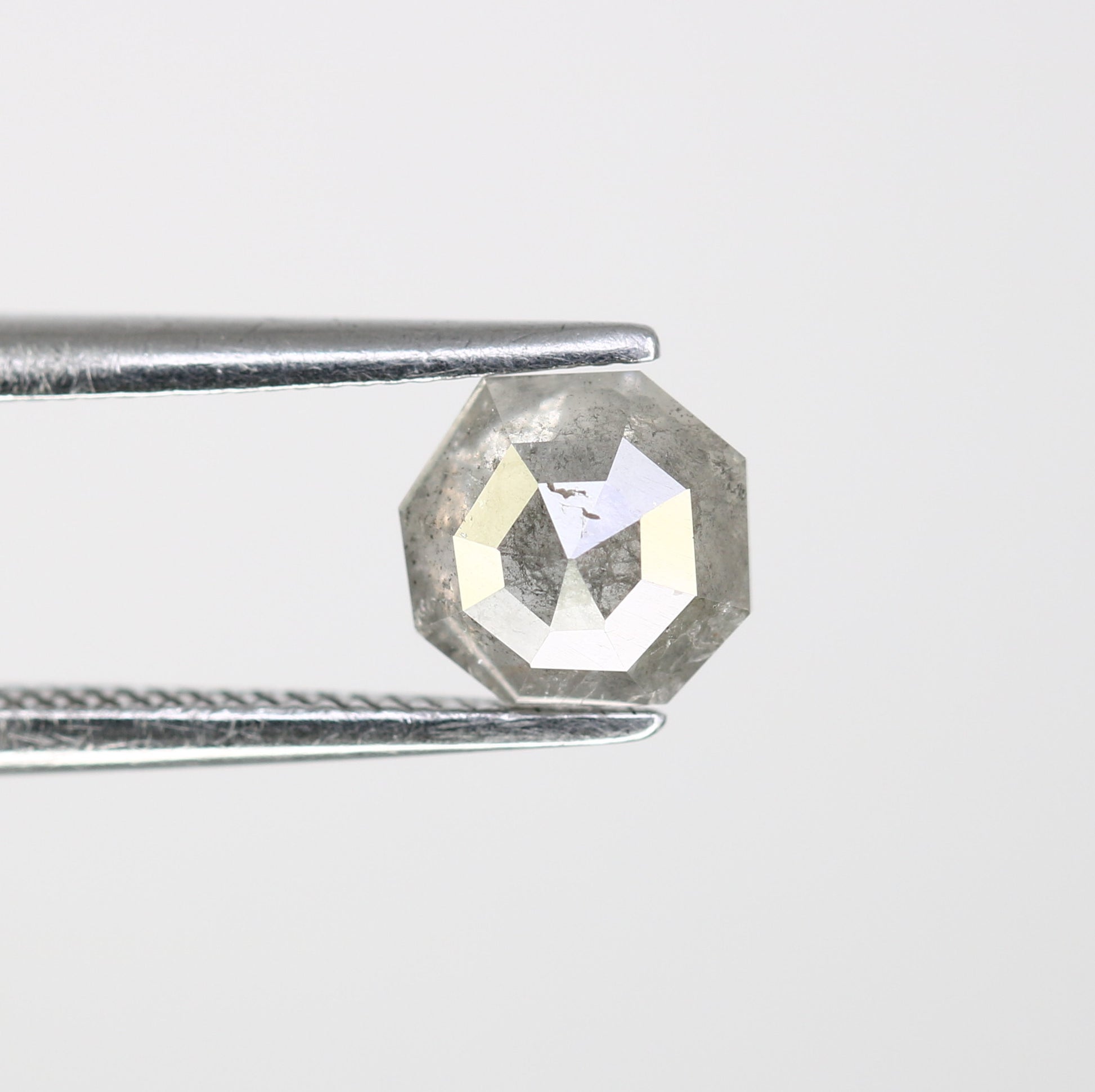 0.89 CT Geometric Shape Salt And Pepper Loose Diamond For Engagement Ring - JayKrishna Diamond