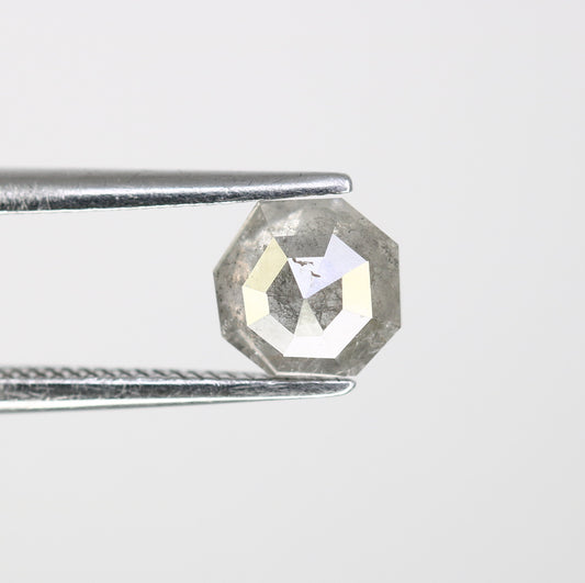 0.89 CT Geometric Shape Salt And Pepper Loose Diamond For Engagement Ring - JayKrishna Diamond