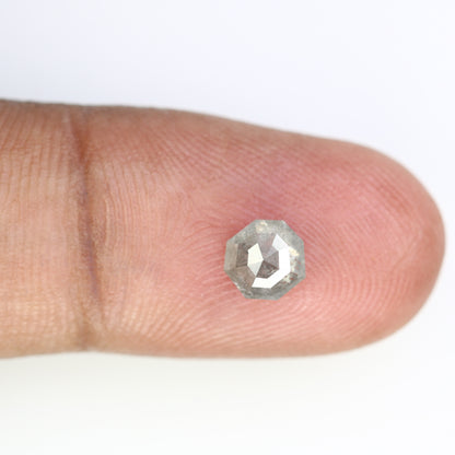 0.89 CT Geometric Shape Salt And Pepper Loose Diamond For Engagement Ring - JayKrishna Diamond
