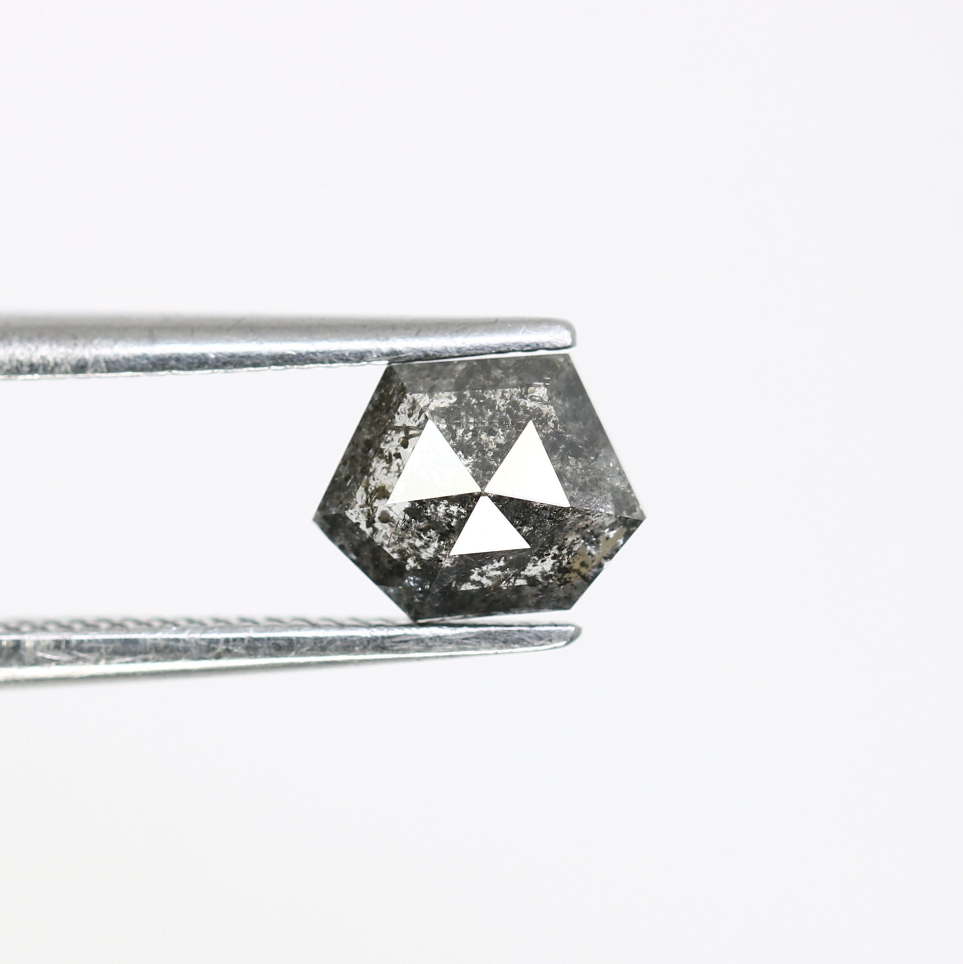 0.75 CT Salt And Pepper 5.20 MM Geometric Shape Diamond For Engagement Ring - JayKrishna Diamond