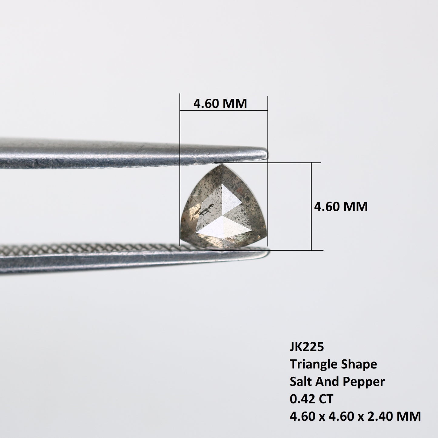 0.42 CT Loose Fancy Triangle Shape Salt and Pepper Diamond for Galaxy Ring and Artisan Jewelry Design - JayKrishna Diamond