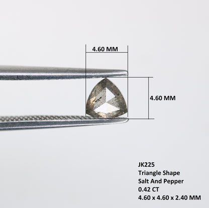 0.42 CT Loose Fancy Triangle Shape Salt and Pepper Diamond for Galaxy Ring and Artisan Jewelry Design - JayKrishna Diamond